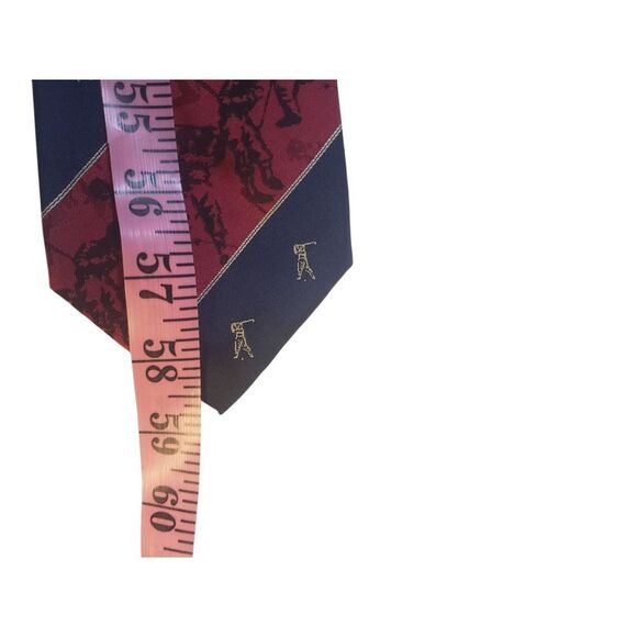 Stratton-Crooke Mens Tie Necktie Designer Luxury Red Blue Striped Golf Player - Picture 11 of 12